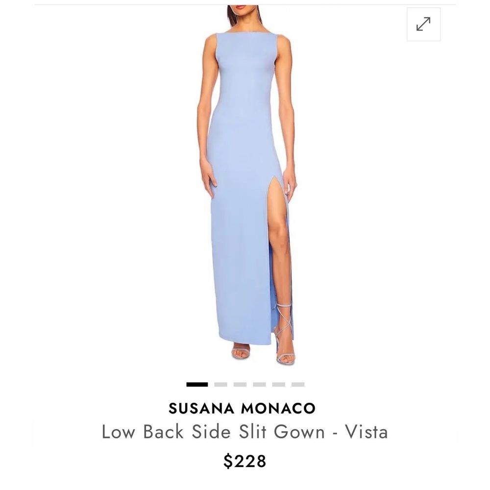 Susana Monaco Vista Backless Slit Dress